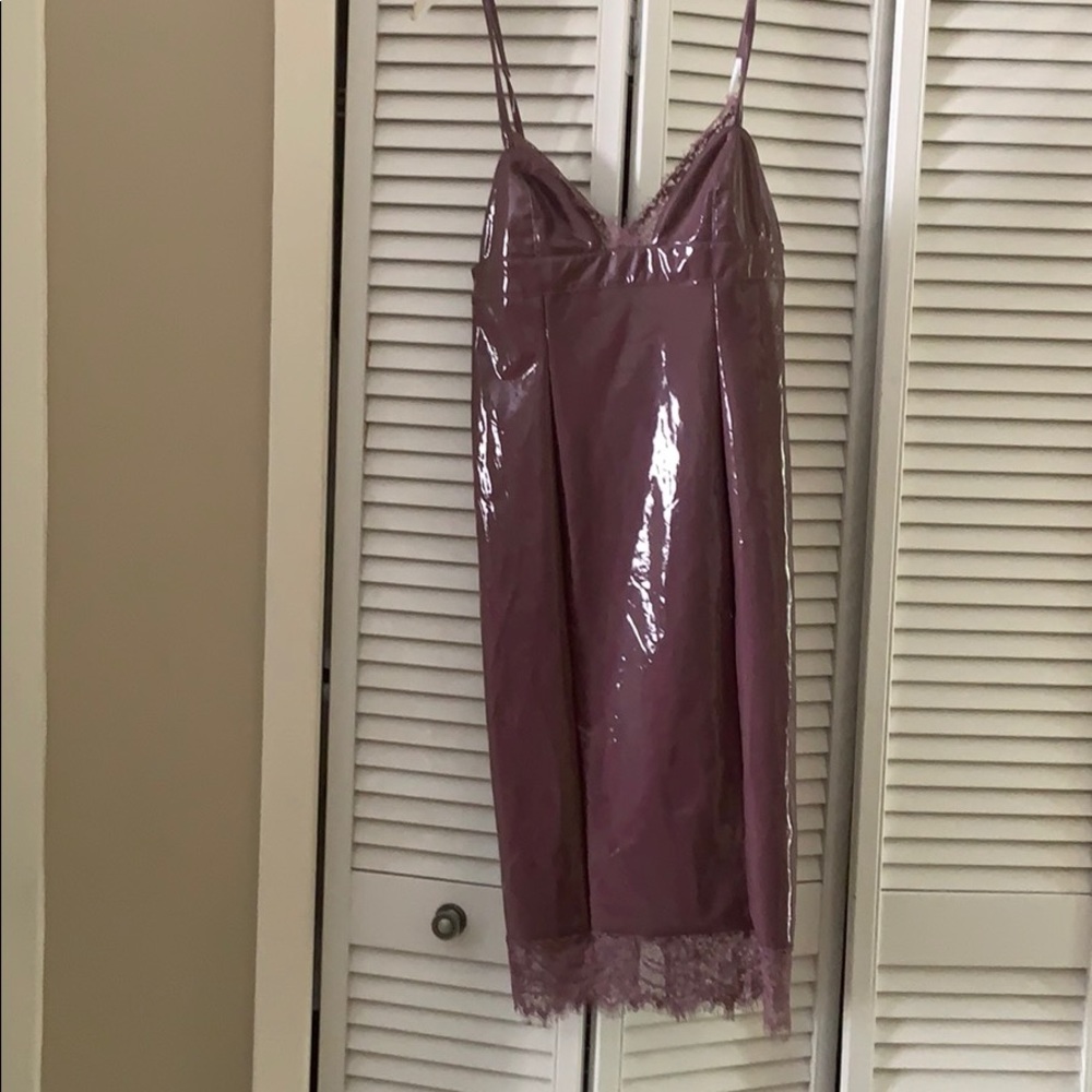 Sexy Lavender Latex Dress.